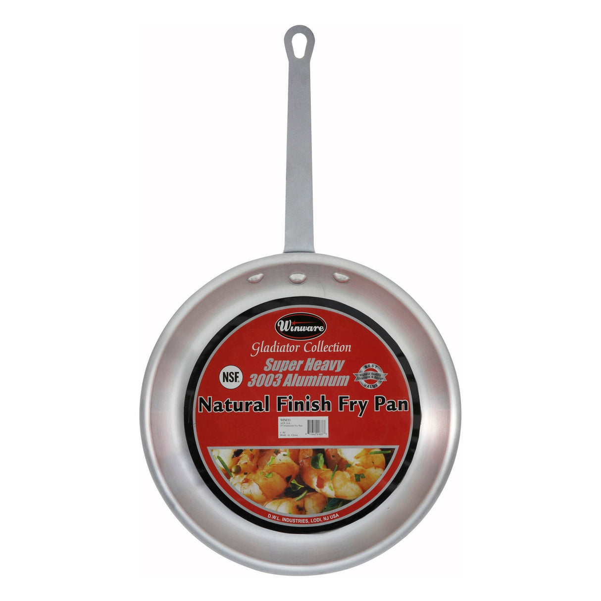 Aluminum Fry Pan, Gladiator, Natural Finish