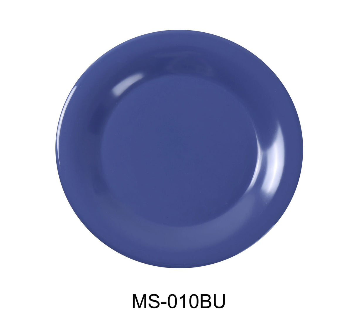 Yanco MILE STONE 10 1/2" WIDE RIM ROUND PLATE BLUE