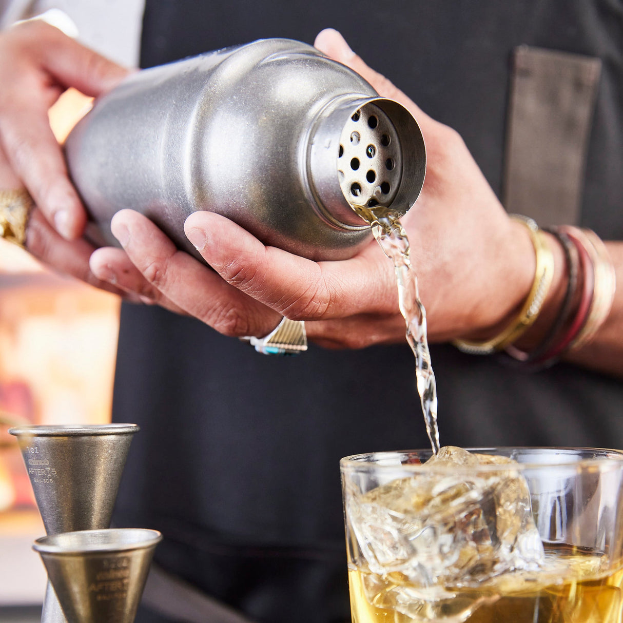 After5 24 oz Bar Shaker, 3 Piece Set, Crafted Steel