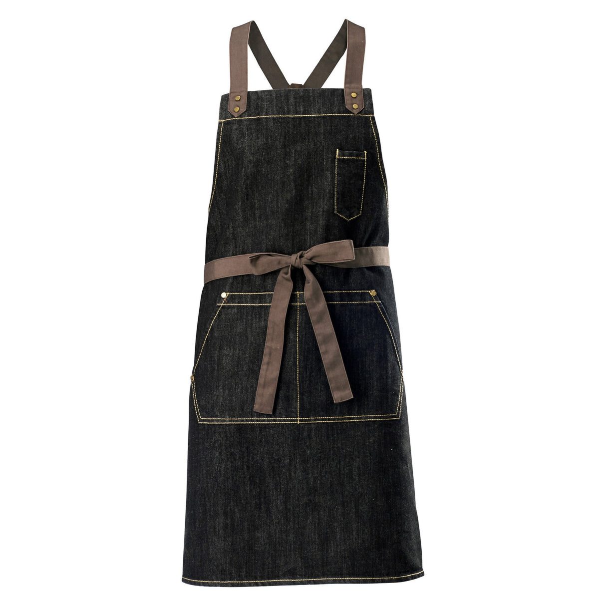 Heavyweight Denim Bib Apron, Cross-Back