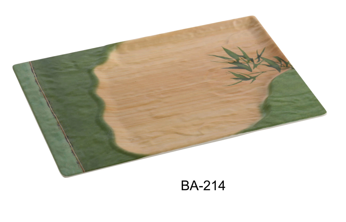 Yanco Bamboo Style 14" X 8 1/2" RECTANGULAR PLATE