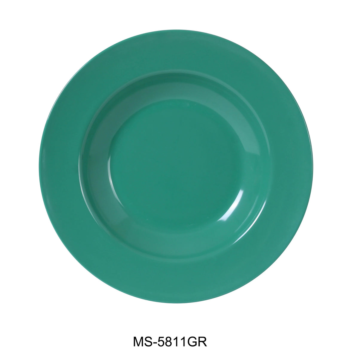 Yanco MILE STONE 11" X 1 3/4"H PASTA BOWL - 16 OZ GREEN