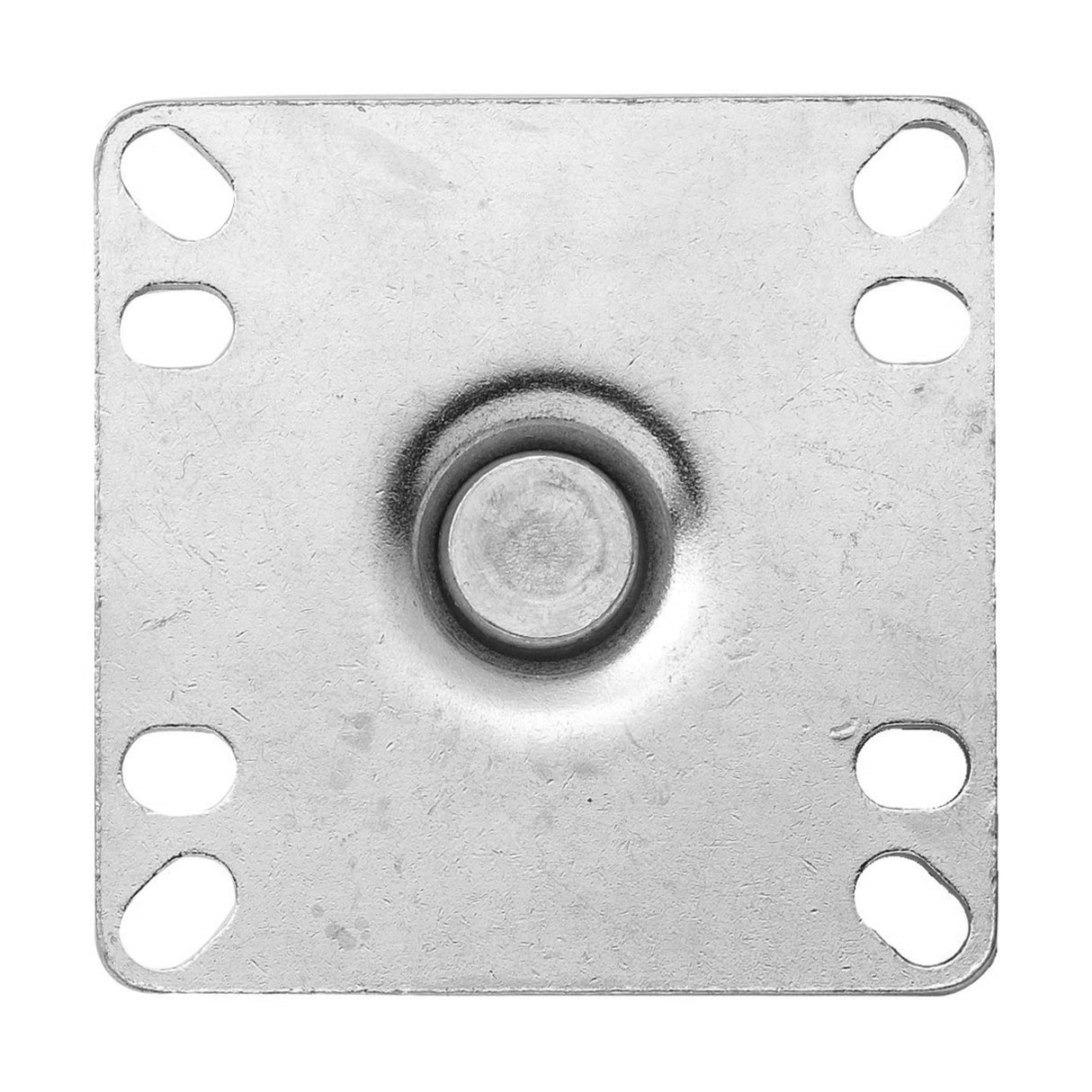 Universal Caster Set with Brake, 3-1/2" Square Plate, 5" Wheels