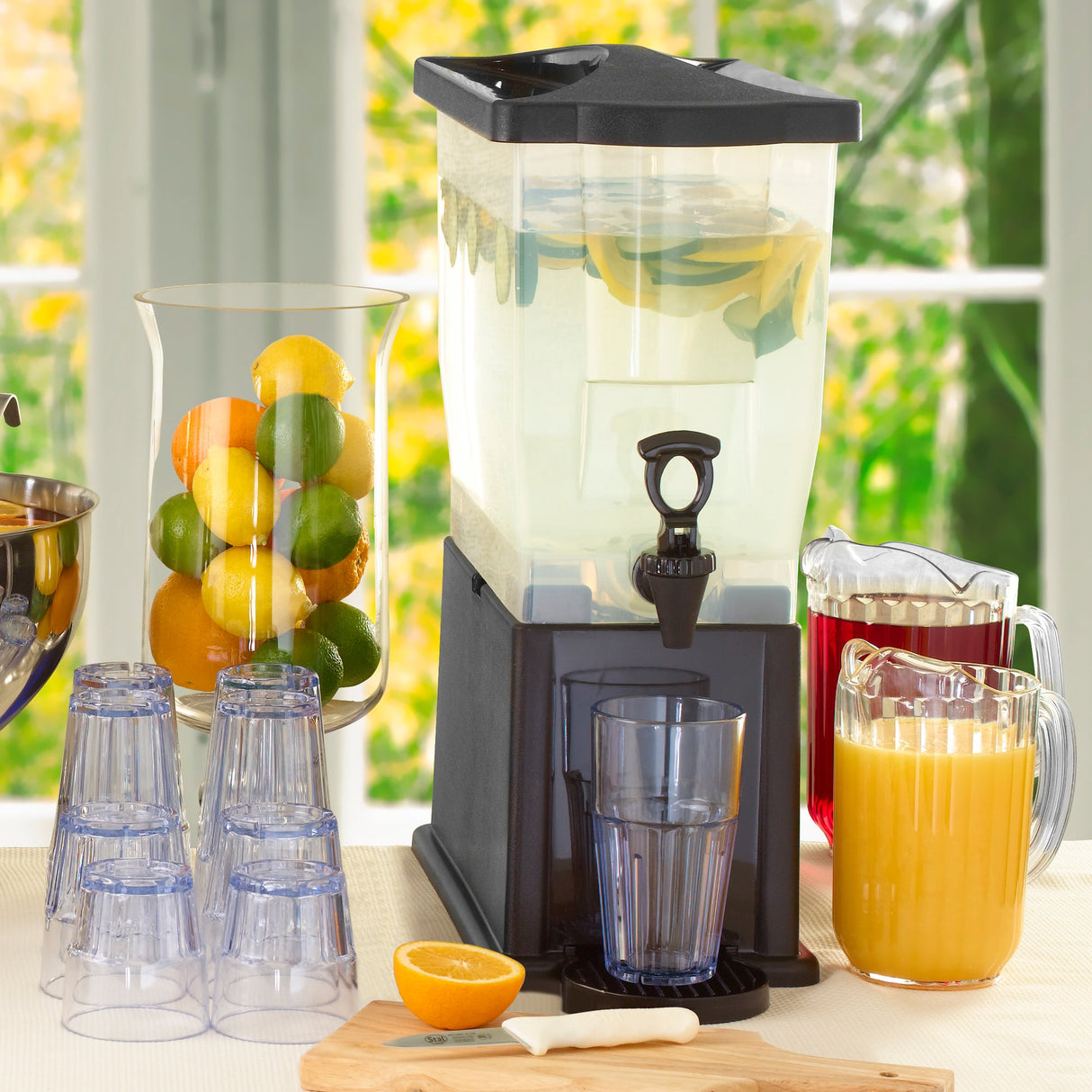 3 Gallon Slim Beverage Dispenser, Plastic