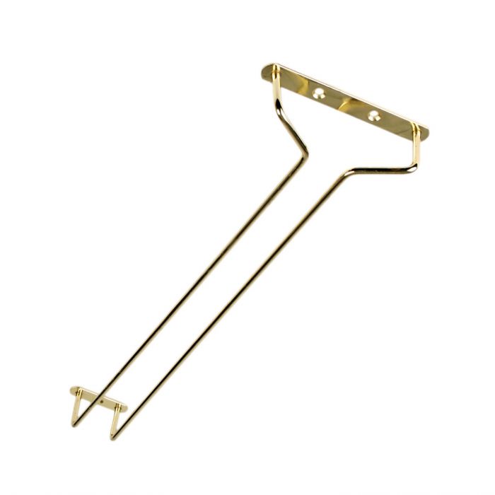 16" WIRE GLASS HANGER, BRASS PLATED