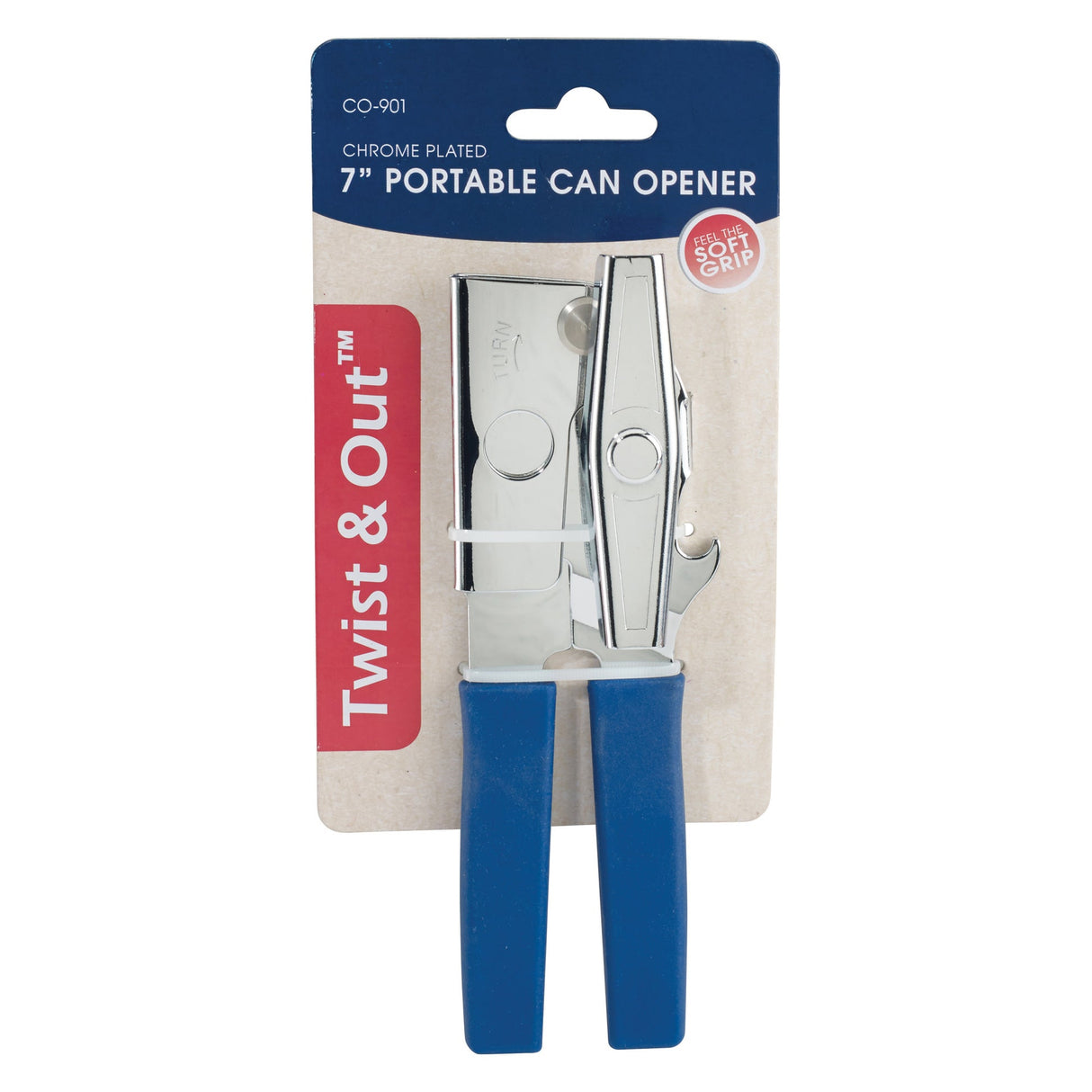 Twist & Out Chrome Plated 7" Portable Can Opener