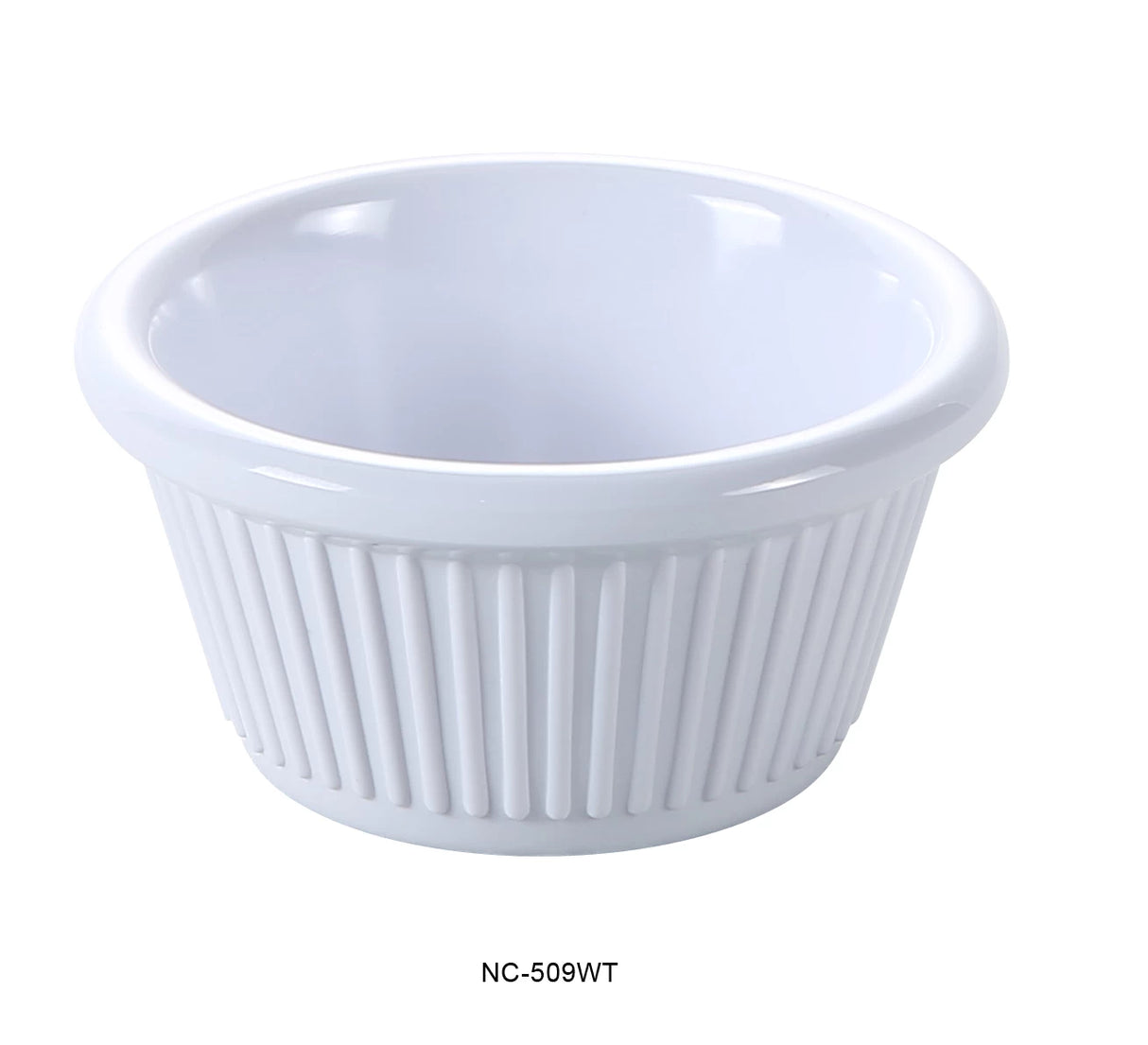 Yanco Accessories 2 7/8", 2 OZ FLUTED RAMEKIN WHITE