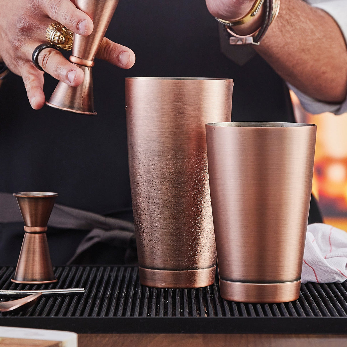 After5 20 oz Bar Shaker Cup, Antique Copper