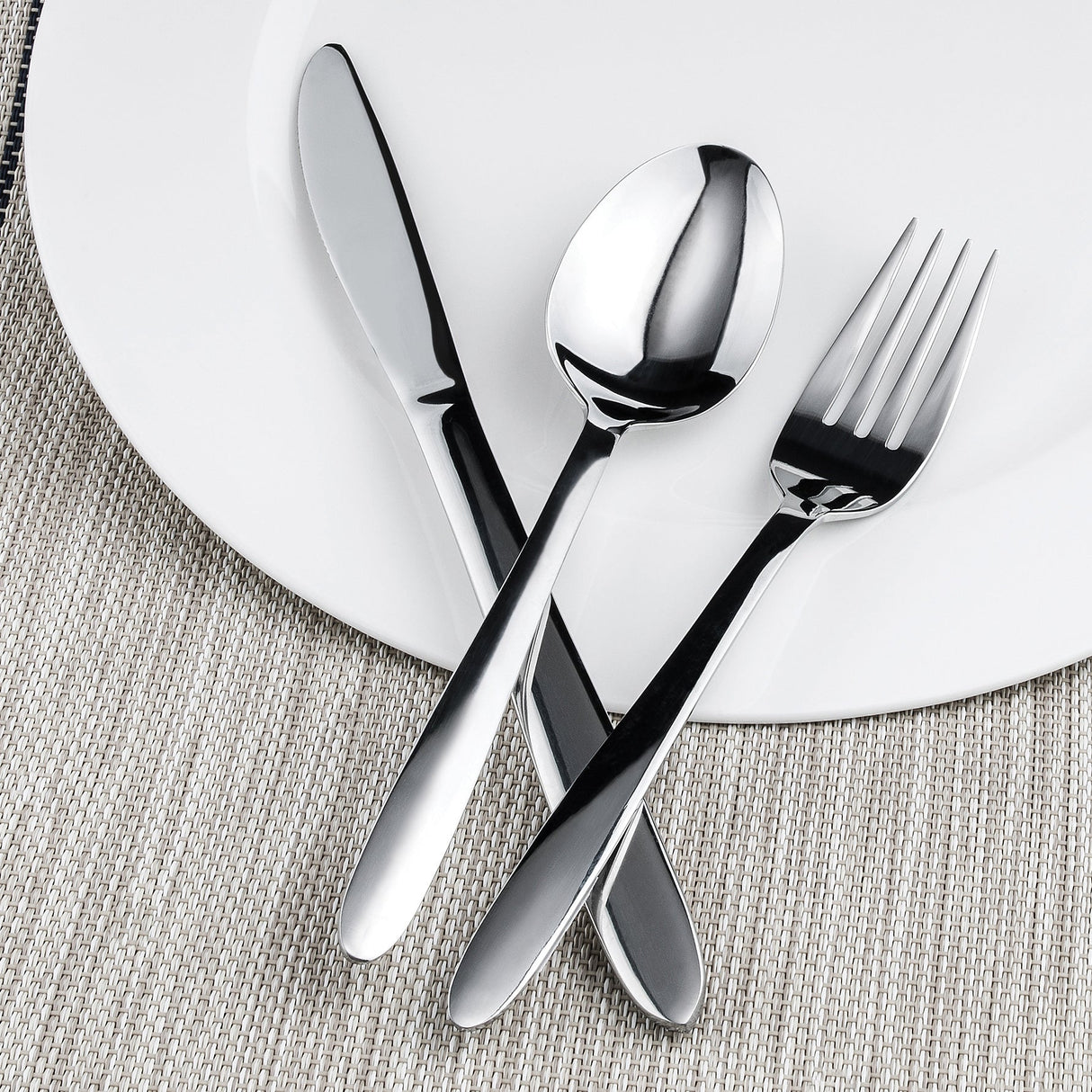Flute Dinner Fork, 18/0 Heavyweight