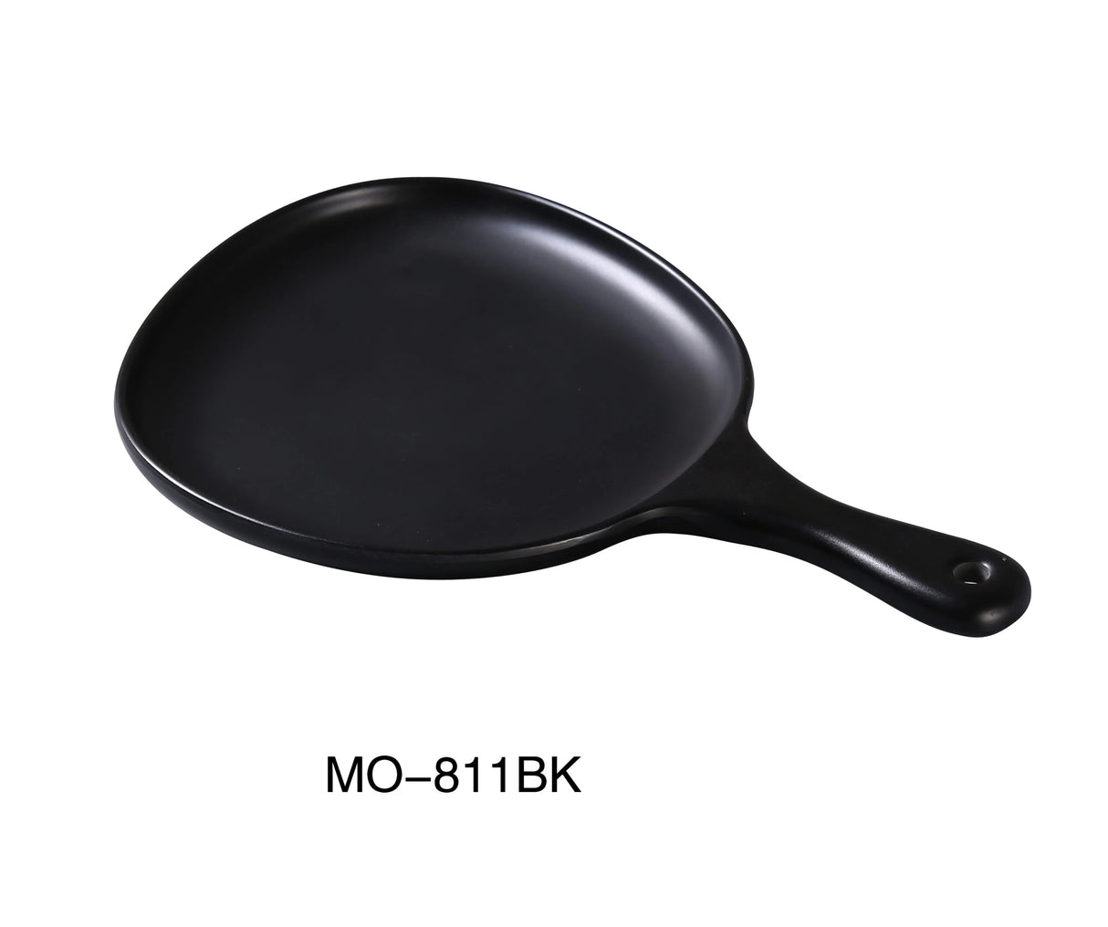 Yanco Moderne 14" X 10" X 1 1/4" Pan Plate With Handle Black