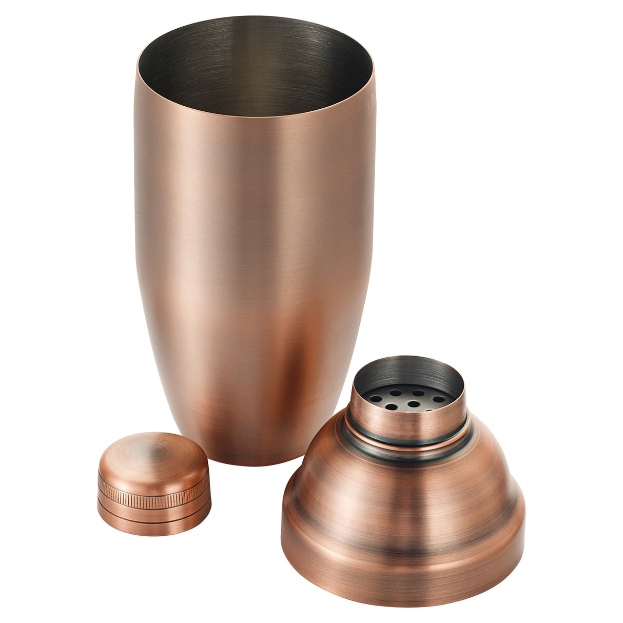 After5 24 oz Bar Shaker, 3 Piece Set, Antique Copper