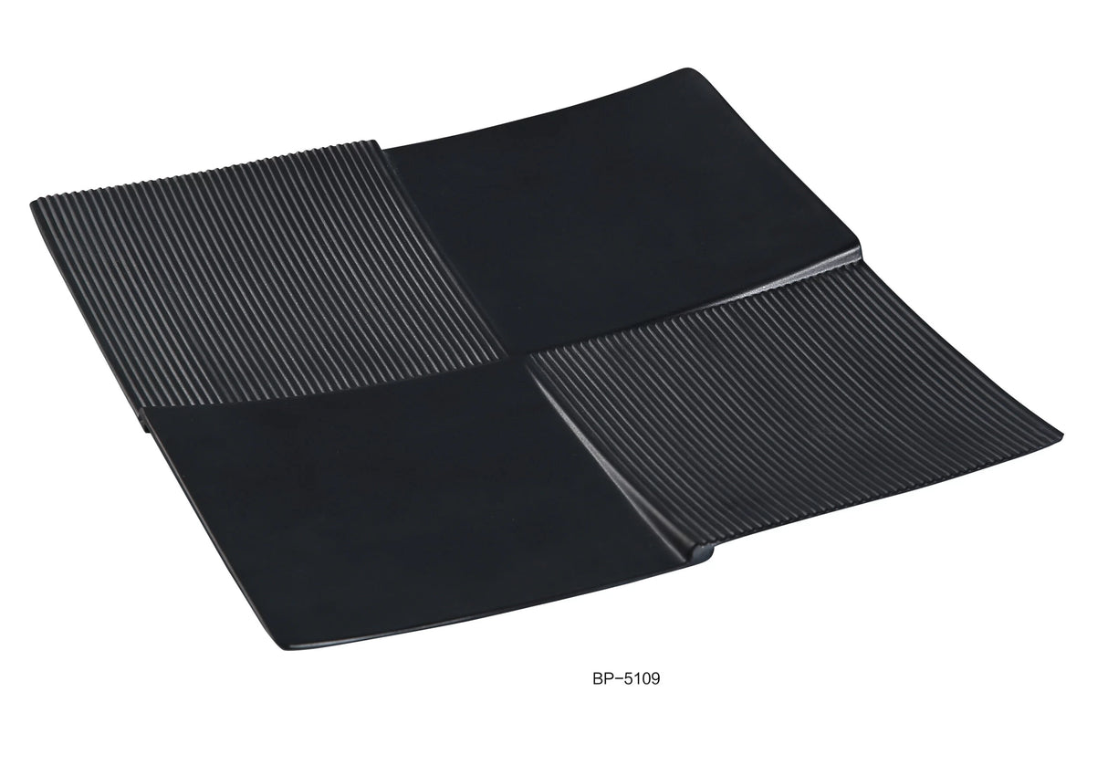 24 Pack Yanco BLACK PEARL 9" SQUARE DISPLAY PLATE