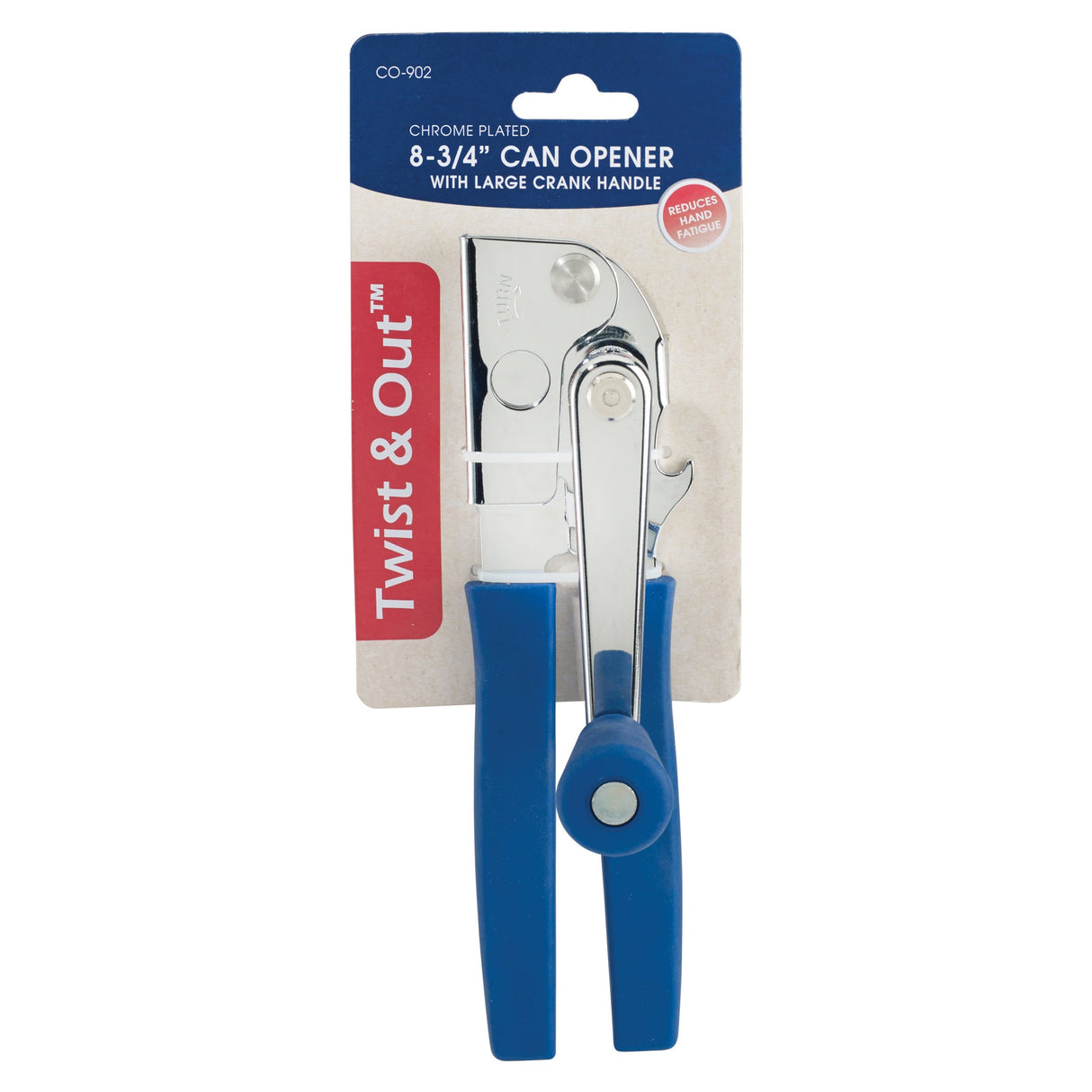 Twist & Out Chrome Plated 8-3/4" Crank Handle Can Opener