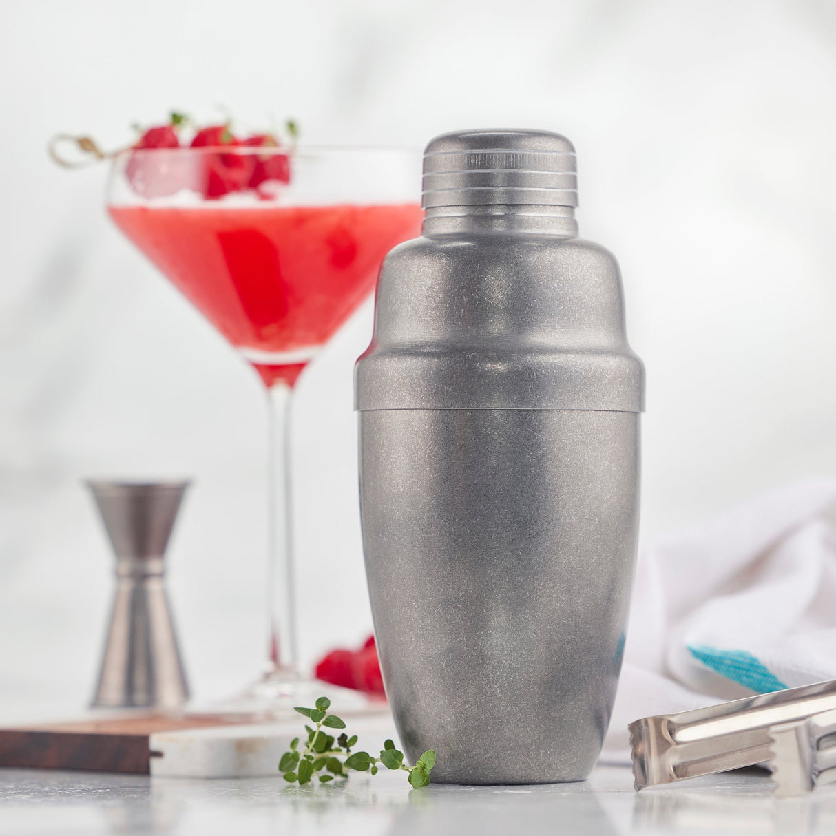 After5 16 oz Bar Shaker, 3 Piece Set, Crafted Steel