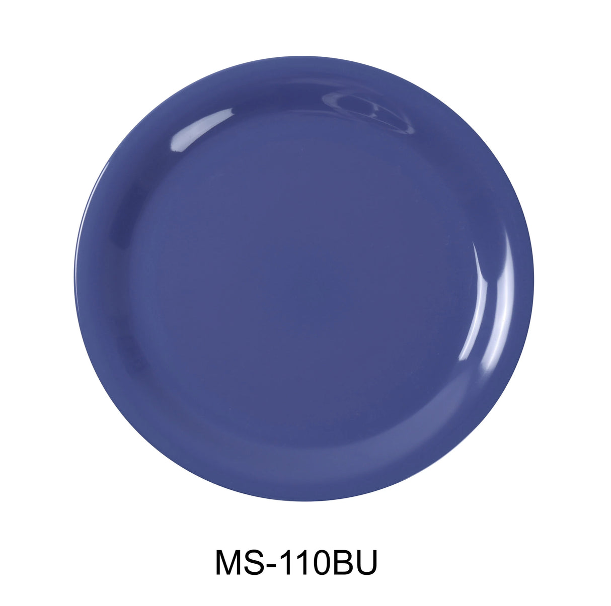 Yanco MILE STONE 10 1/2" NARROW RIM ROUND PLATE BLUE