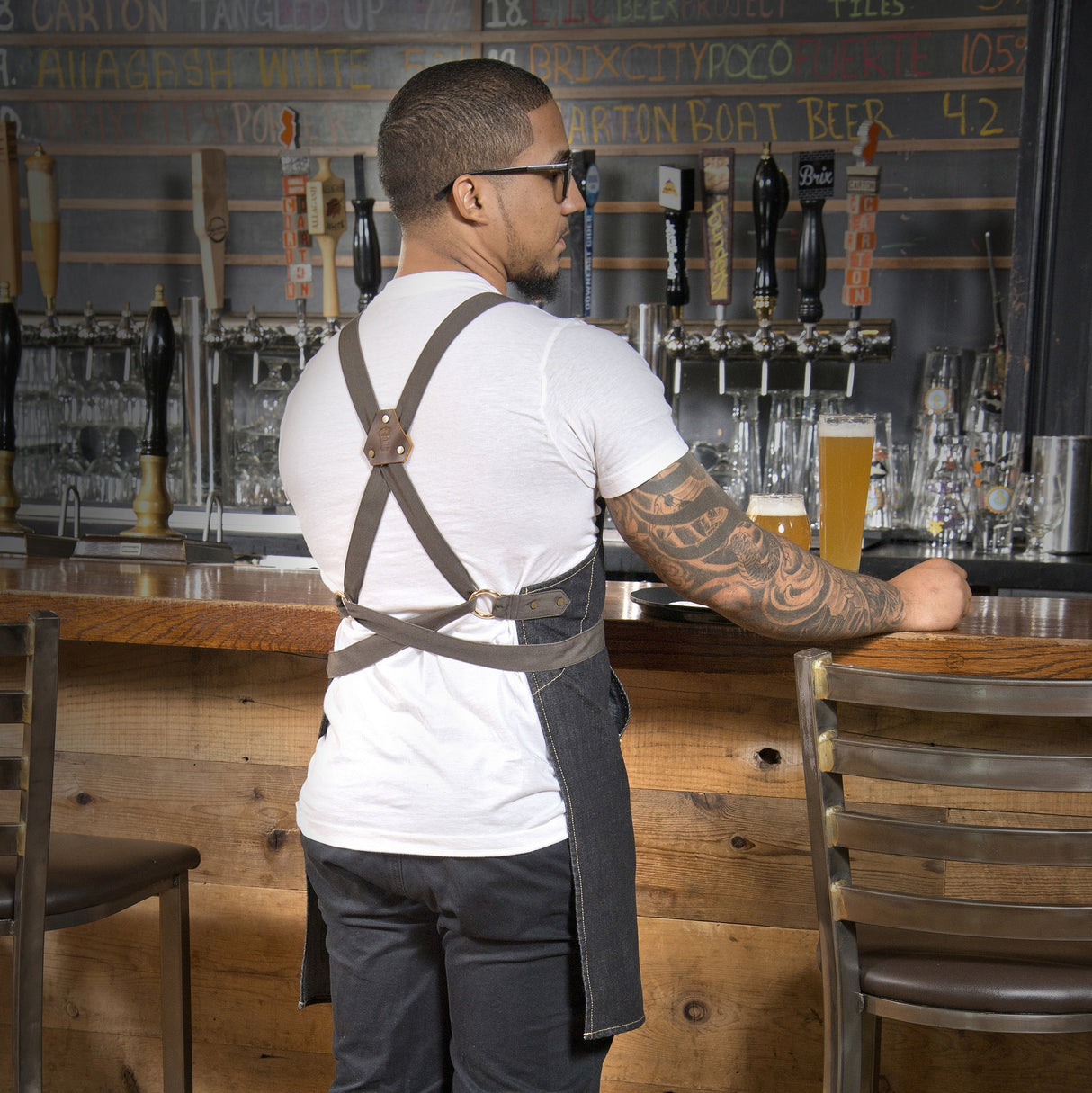 Heavyweight Denim Bib Apron, Cross-Back