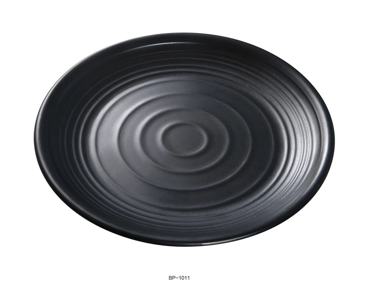 24 Pack Yanco BLACK PEARL 10 1/2" ROUND PLATE