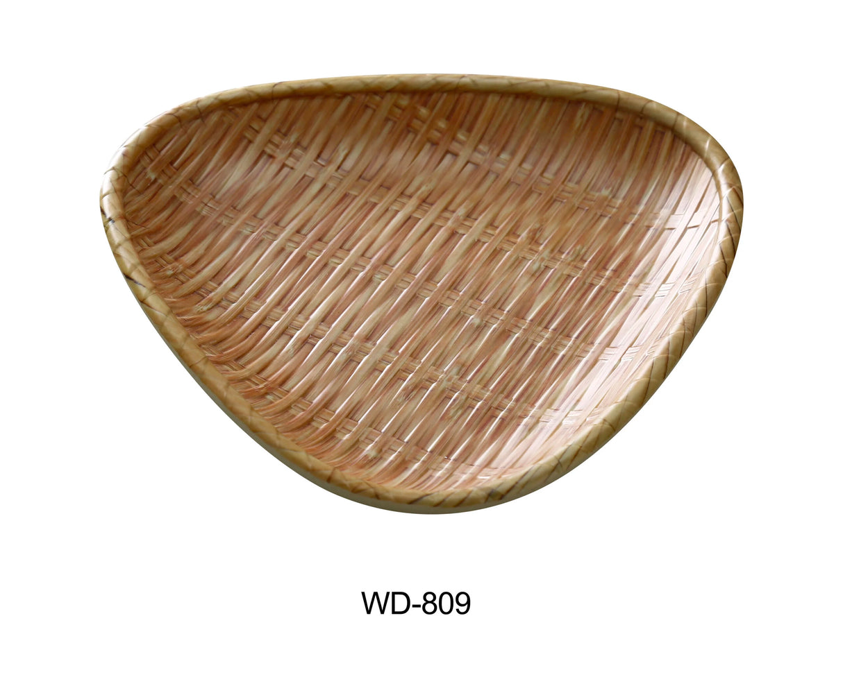 Yanco Wooden 8 3/4" X 1" Trangle Deep Plate