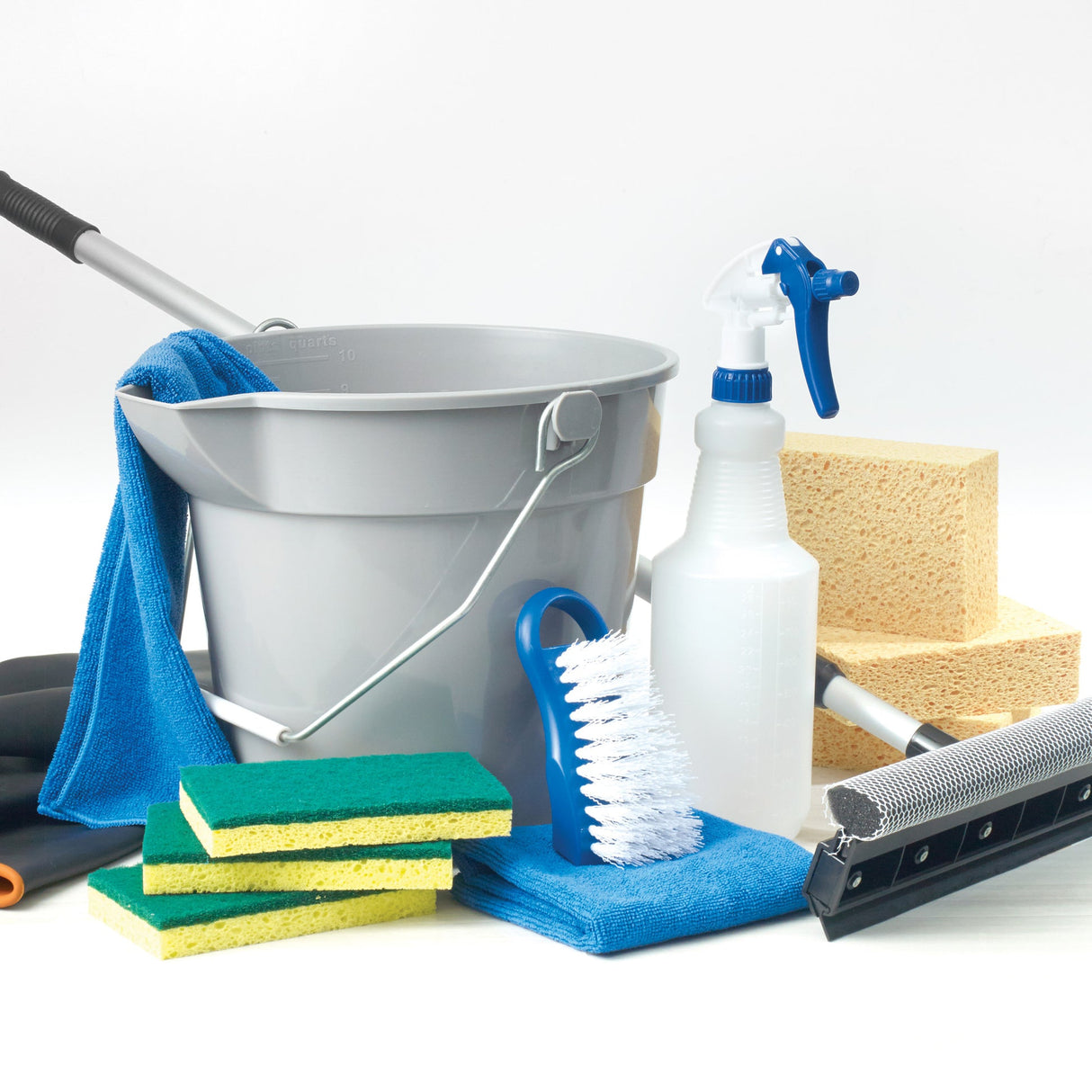 Microfiber Towel, 16" x 16", 6pcs/pk, Blue