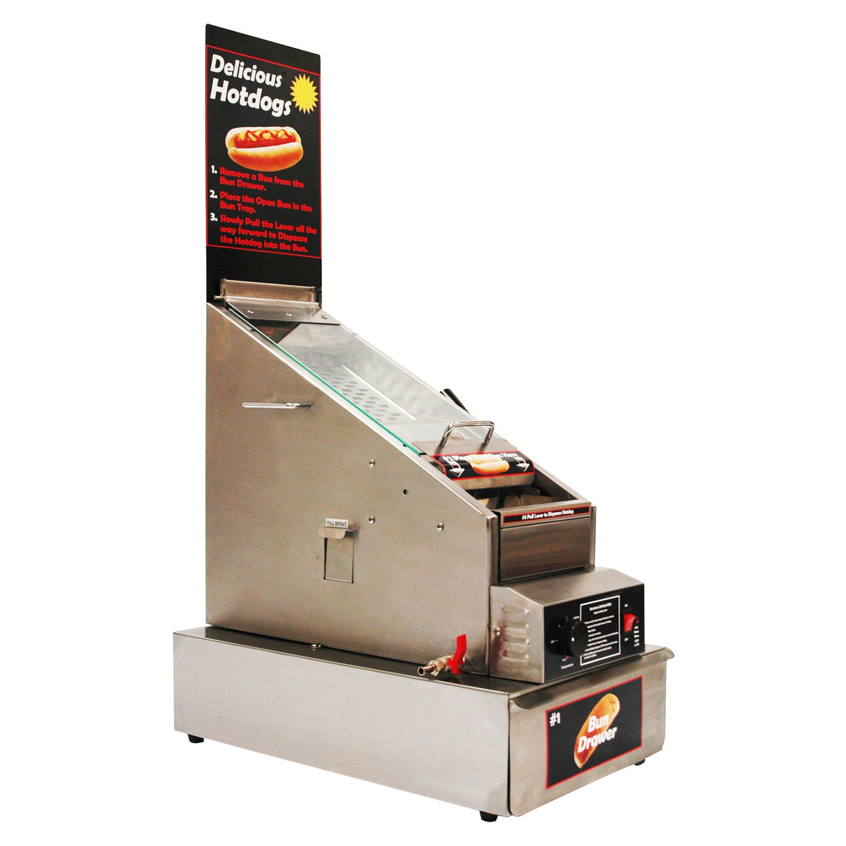 BenchmarkUSA "Dog House" Hot Dog Cooker & Dispenser