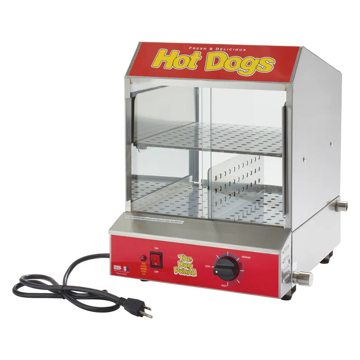 High-Capacity BenchmarkUSA Dog Pound Hot Dog Steamer & Bun Warmer