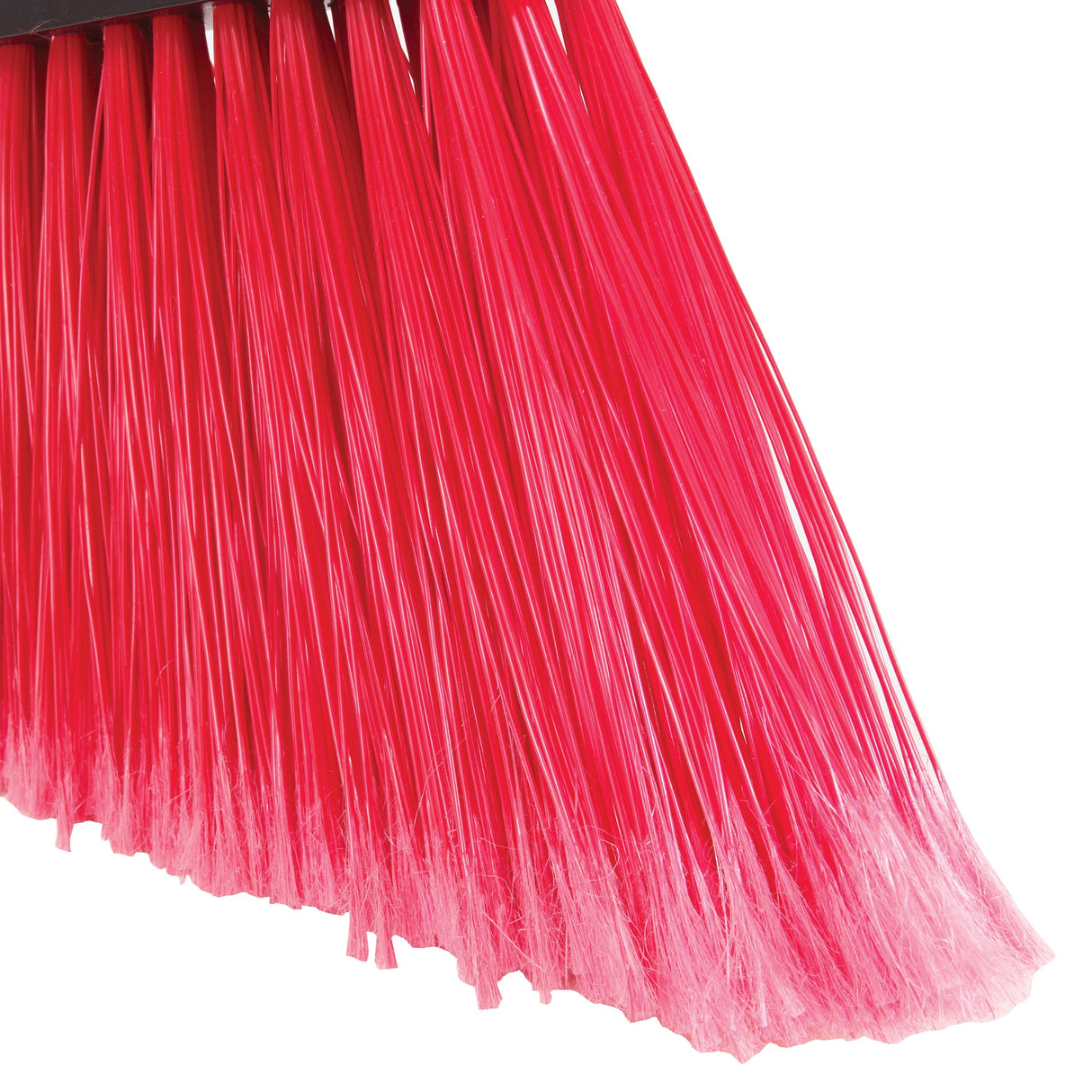 Angled Broom with 48"L Fiberglass Handle, Flagged, Medium-Duty