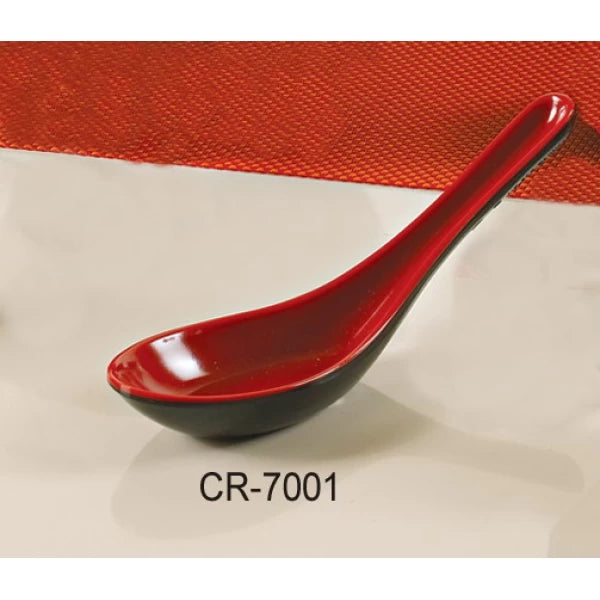 Yanco BLACK & RED 5 1/2" SOUP SPOON TWO TONE