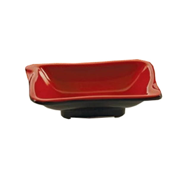 Yanco BLACK & RED 4 1/8" X 2 1/2" SAUCE DISH 3 OZ