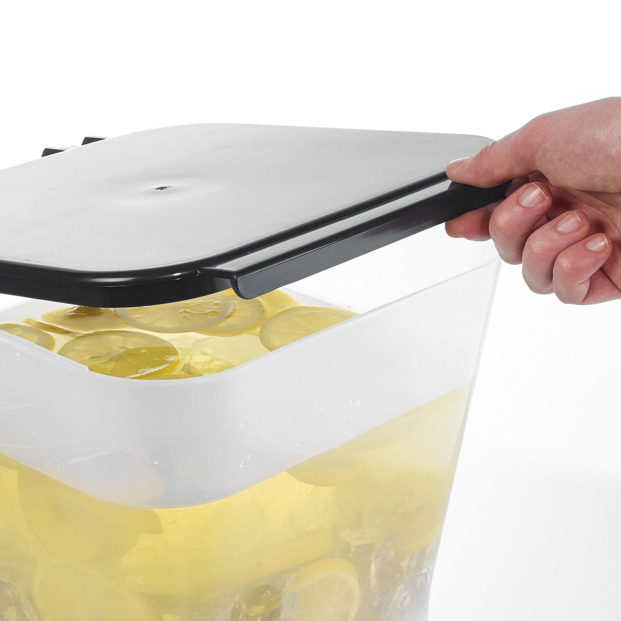 3 Gallon Square Beverage Dispenser, Plastic