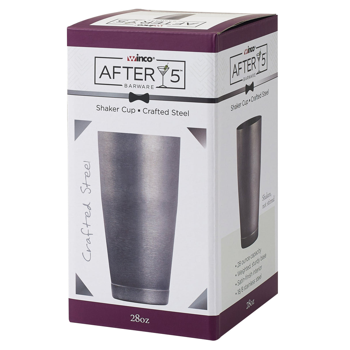 After5 28 oz Bar Shaker Cup, Crafted Steel