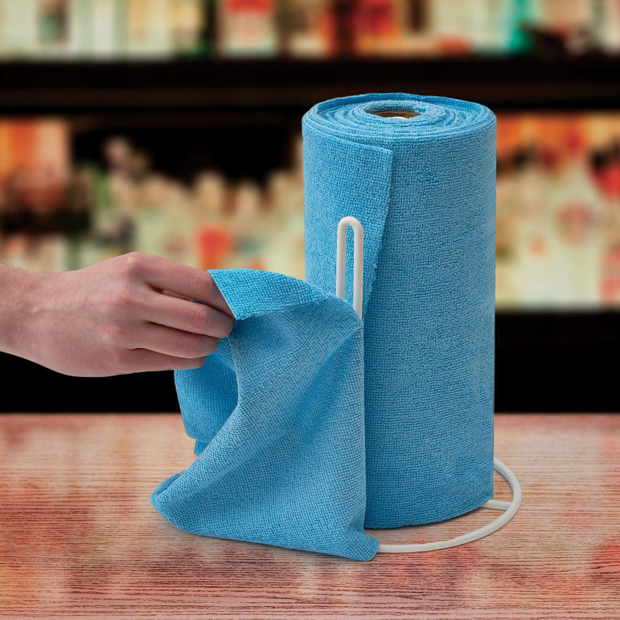 Rolled Microfiber Towel, Blue