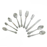 12 Piece Each - 0004# Elegance Vibro Finish Cutlery Collection