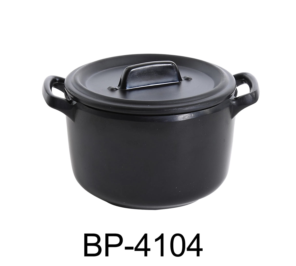Yanco BLACK PEARL 3 1/2" X 2 3/4" BOWL WITH HANDLE AND LID 8 OZ