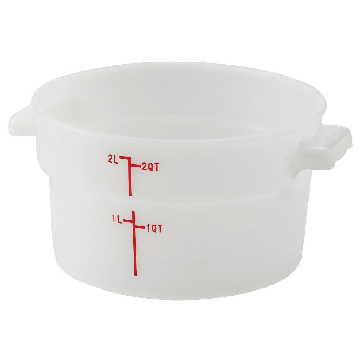 Round Storage Container, White, Polypropylene