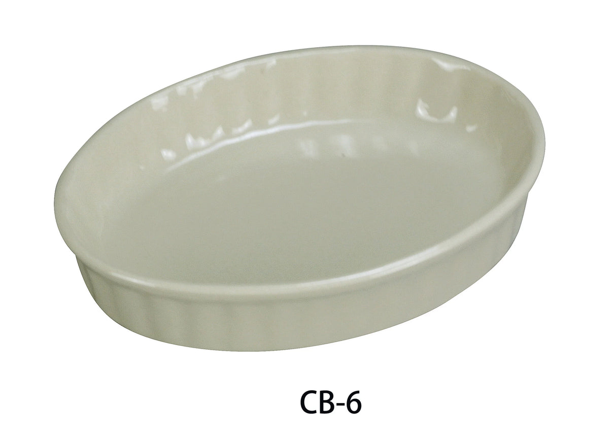 Yanco Recovery 6" X 4" X 1 1/4" Crème Brulee 6 Oz  American White
