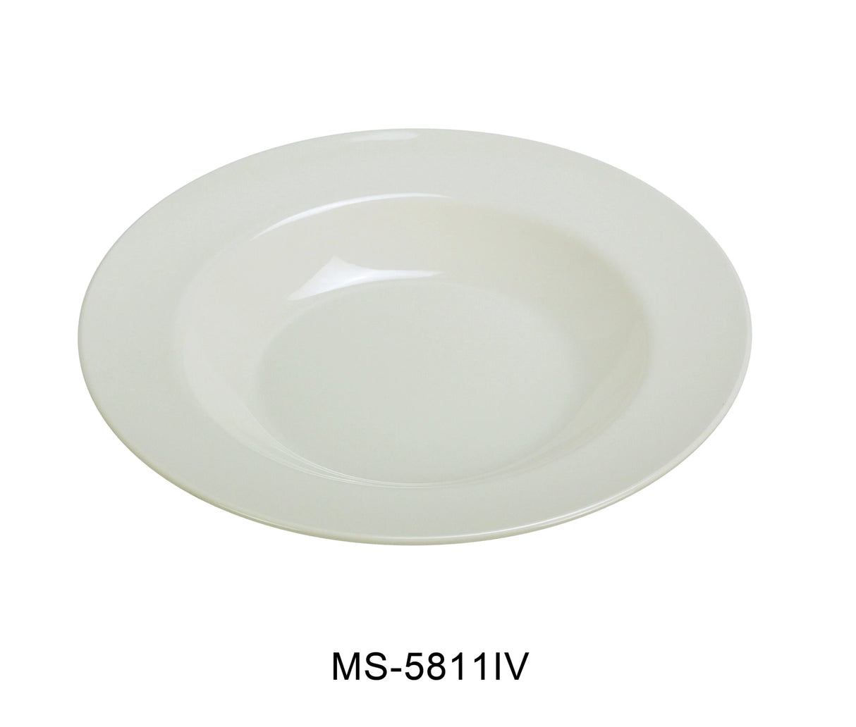 Yanco MILE STONE  11" X 1 3/4"H PASTA BOWL - 16 OZ IVORY