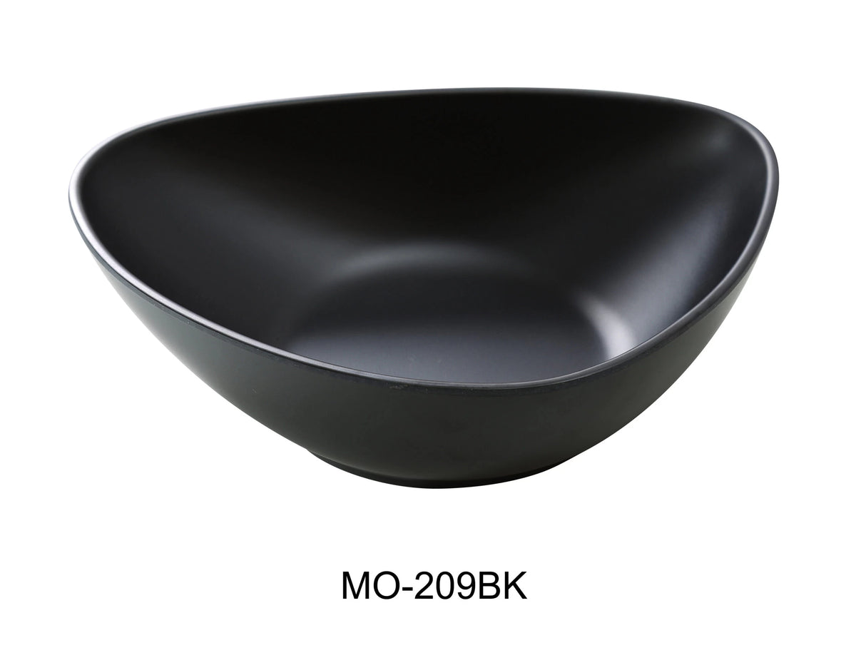 Yanco Moderne 9" X 7" X 2 1/2" Deep Triangle/Soup Plate Black 36 Oz