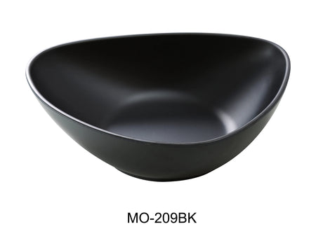 Yanco Moderne 9" X 7" X 2 1/2" Deep Triangle/Soup Plate Black 36 Oz