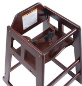 Wooden High Chair, Assembled