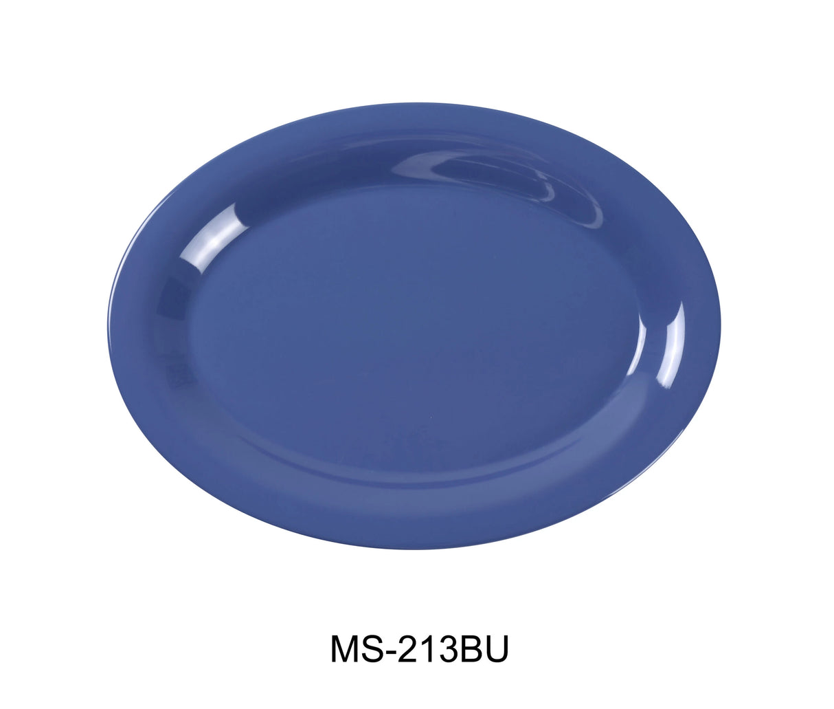 Yanco MILE STONE 13 1/2" X 10 1/2" OVAL PLATTER BLUE