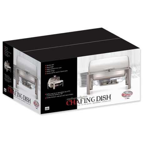 Madison Collection 8 Quart Full-Size Roll-Top Chafer, Heavyweight