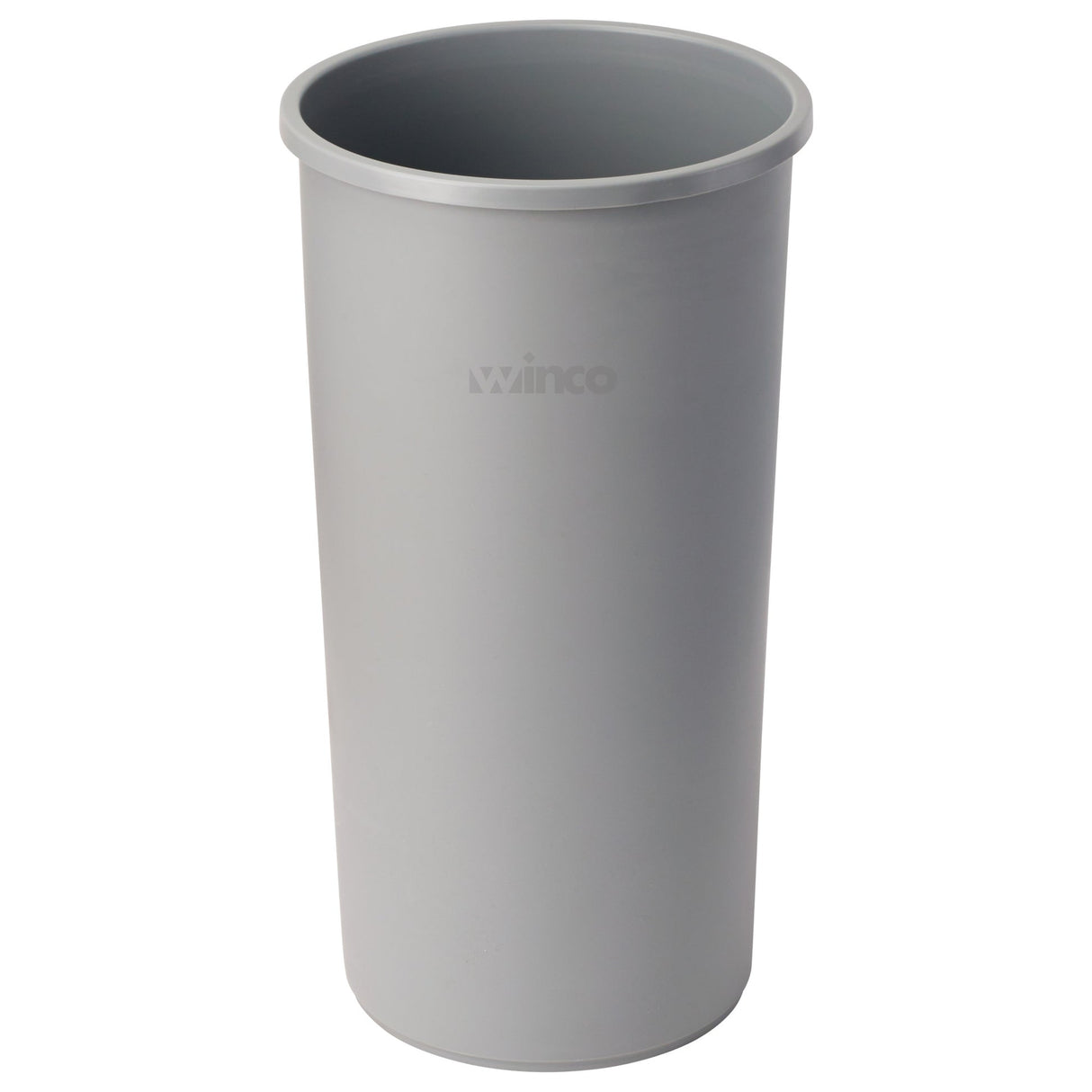 Round Trash Can, 22 Gallon, Gray