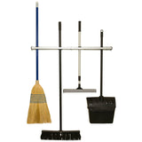 24" Mop/Broom Rack with Rubber Bristles