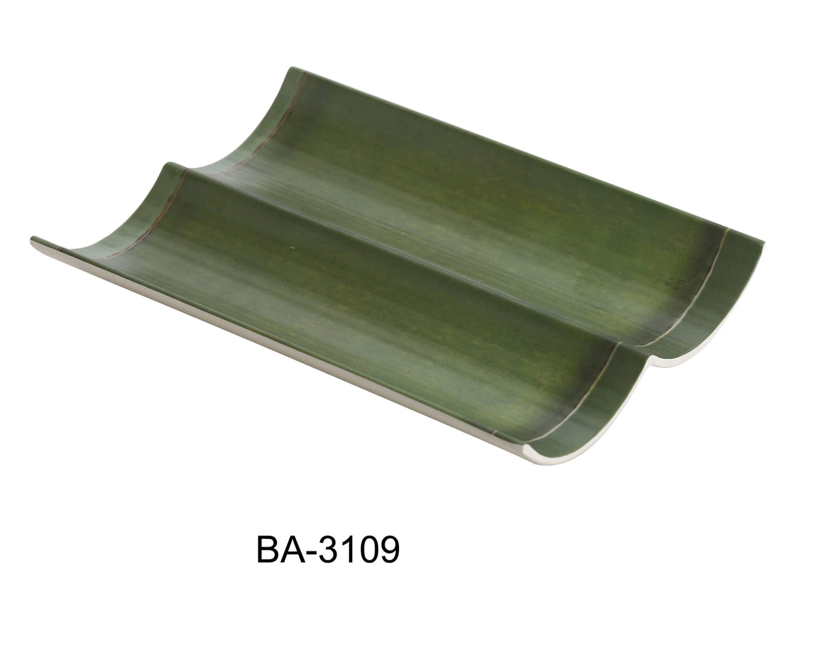Yanco Bamboo Style 8 1/2" X 5" DIVIDED PLATE