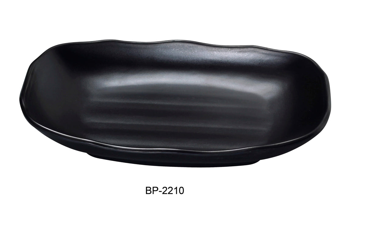 Yanco BLACK PEARL 10" X 6 1/4" RECTANGULAR DEEP PLATE