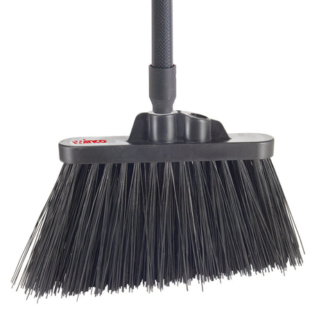 Angled Broom with 48"L Fiberglass Handle, Unflagged, Heavy-Duty