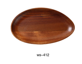 Yanco Wood & Bamboo 12" X 7" X 1" Oval Acacia Tray