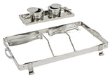 Bellaire 8 Quart Full-Size Chafer, Folding Frame, Stainless Steel