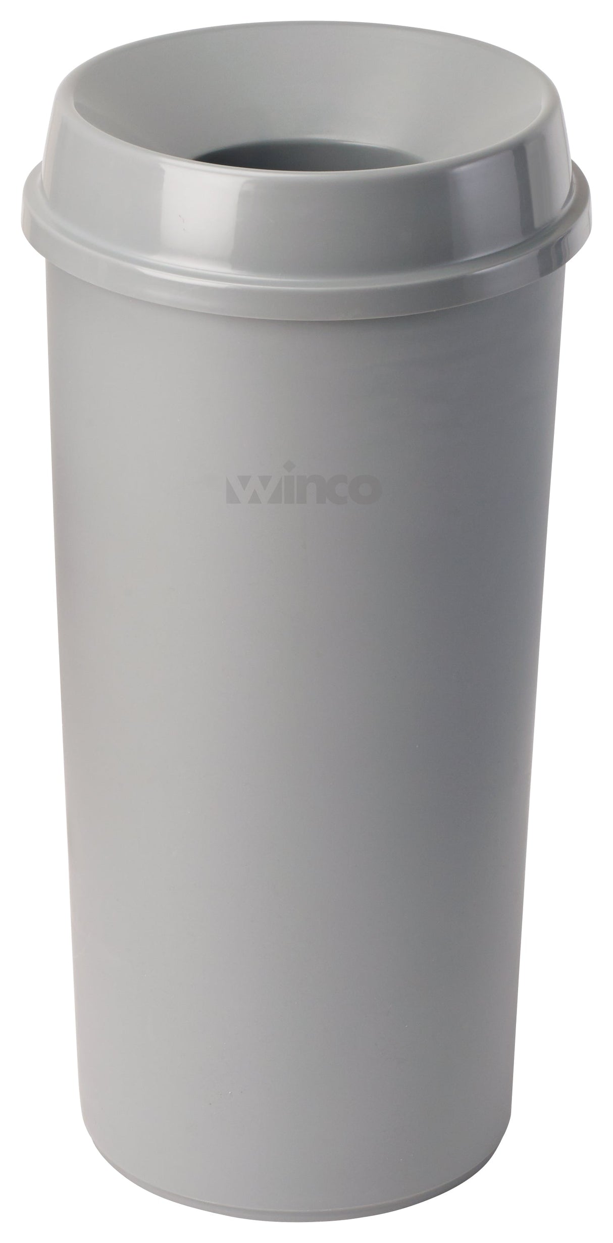 Round Trash Can, 22 Gallon, Gray