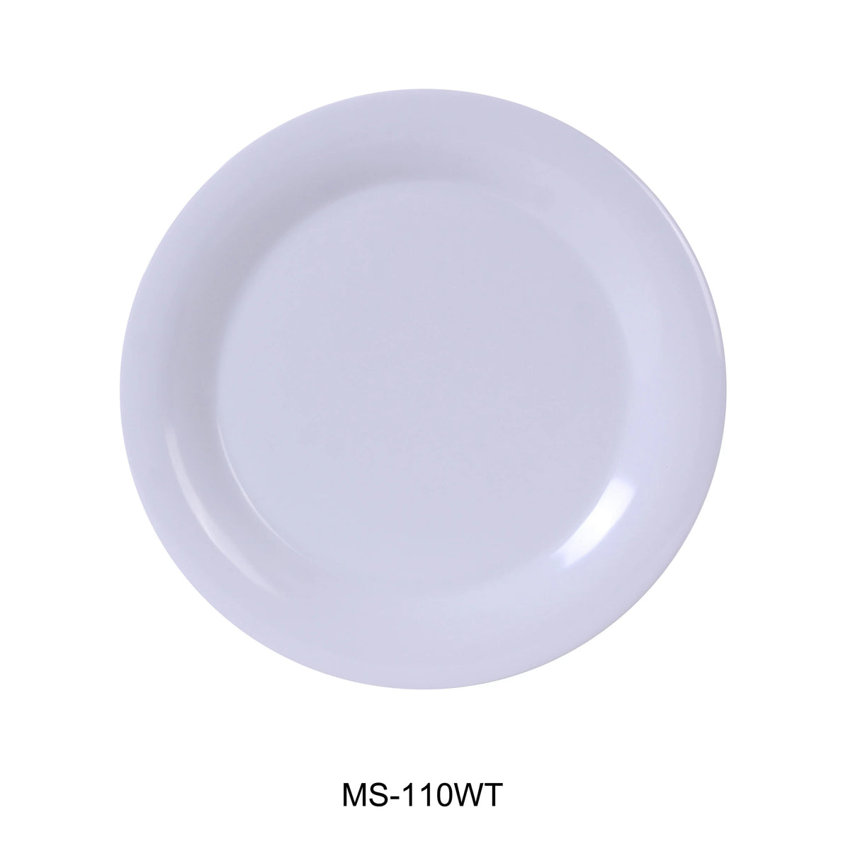 Yanco MILE STONE 10 1/2" NARROW RIM ROUND PLATE WHITE